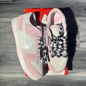 Nike Women's Pink and White Sneakers